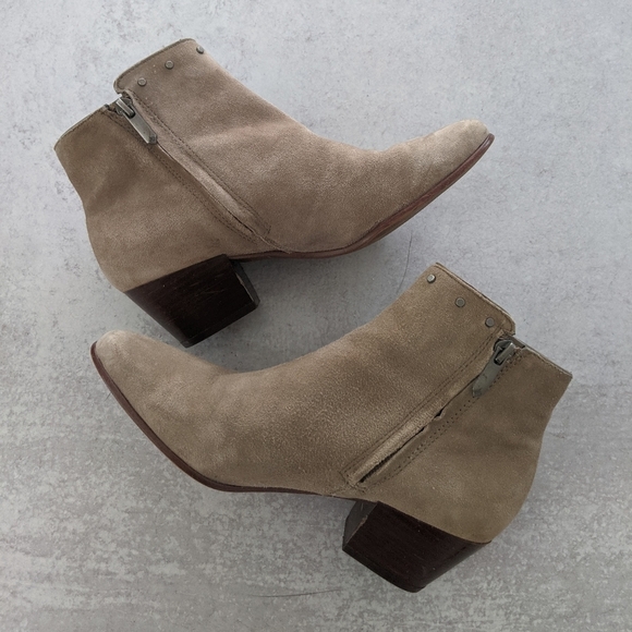 Sam Edelman Rudie Studded Fringe Suede Ankle Boot Bootie 5.5 - Picture 4 of 8